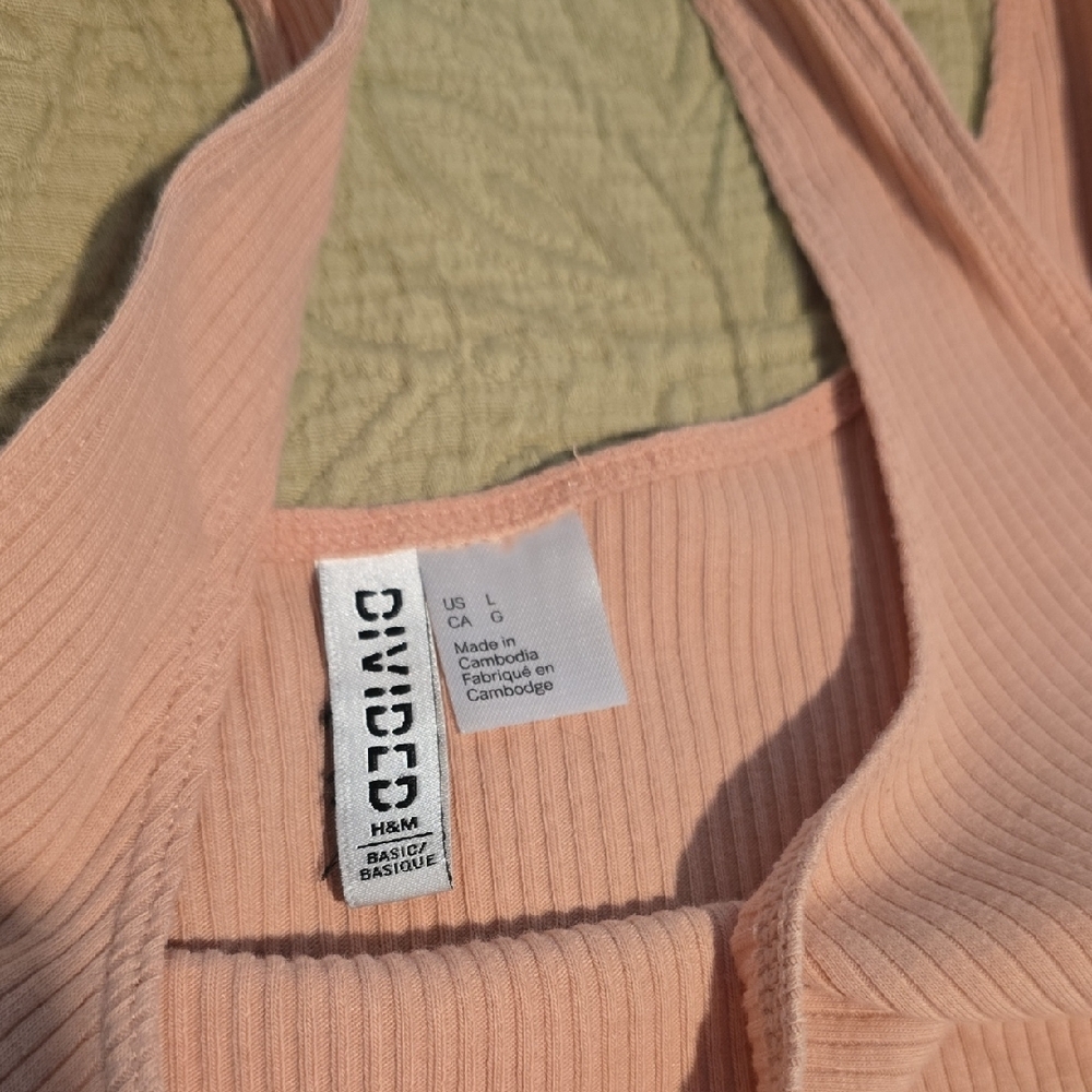 H&M Divided Light Pink Ribbed Tank - Picture 2 of 2